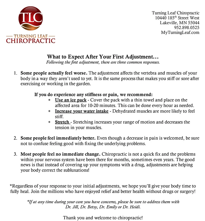 Chiropractic Lakeville MN What to Expect